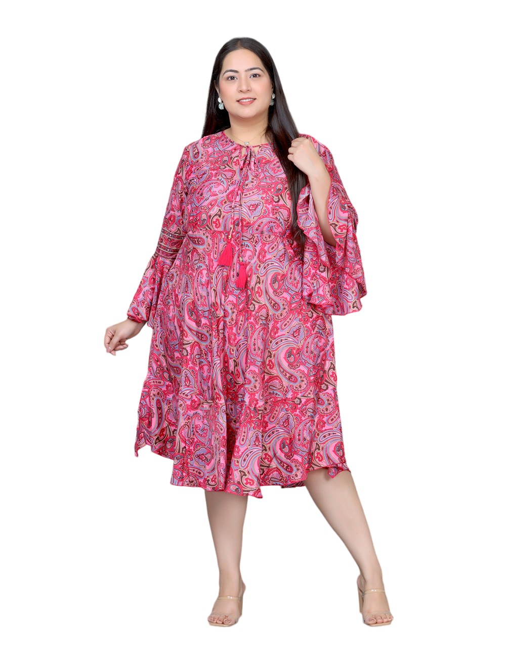Umbrella Short Dress - Pink